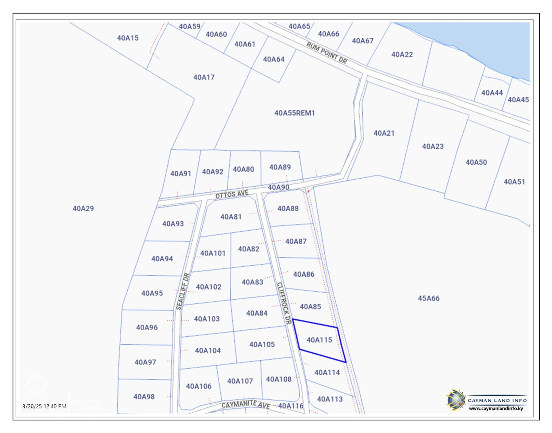 RUM POINT LOT, CLIFF ROCK DR.