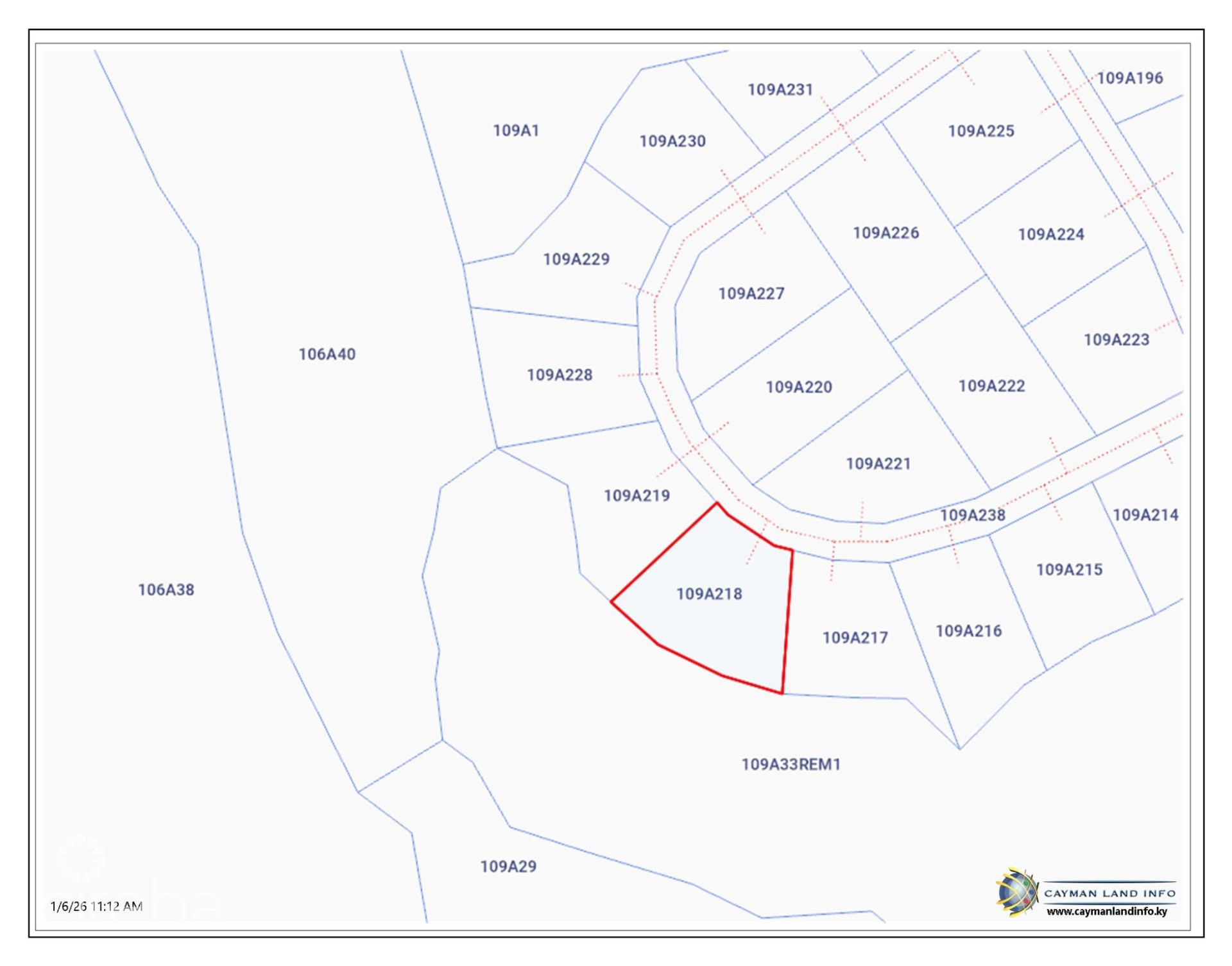 CAYMAN BRAC BLUFF LOT  (.2901 ACRE)