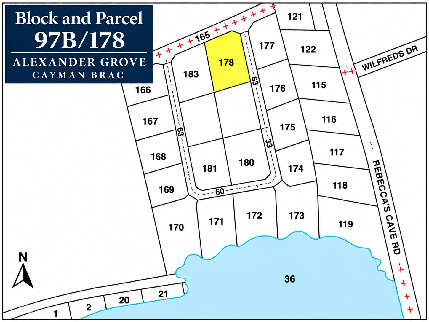 ALEXANDER GROVE SUBDIVISION - CAYMAN BRAC - LOT 2